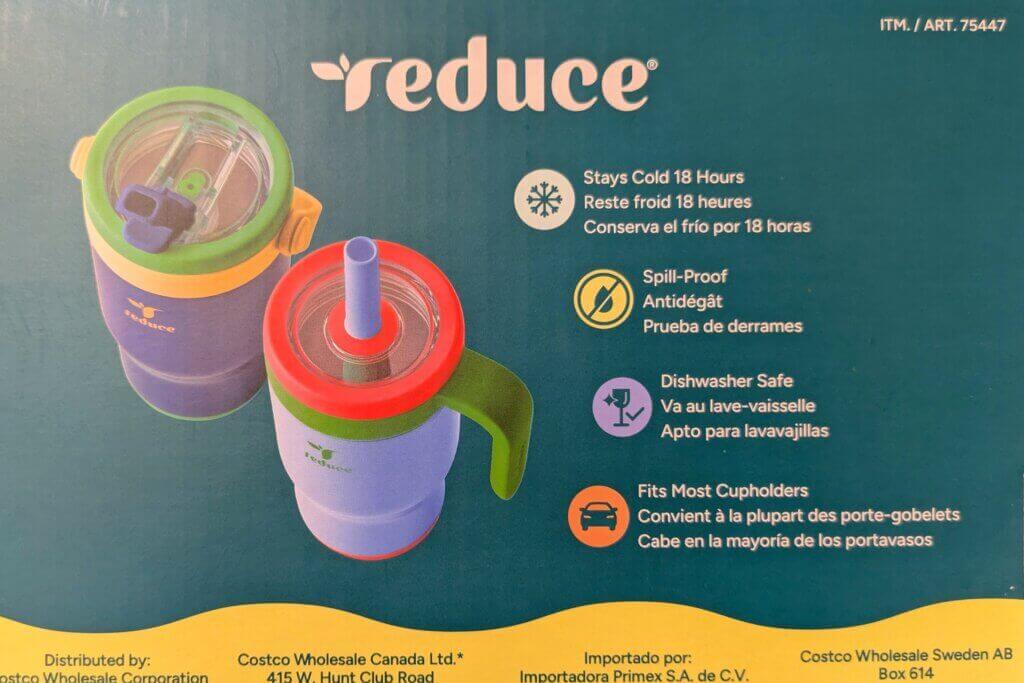 コストコ Reduce Chiller & Chiller Go タンブラーのパッケージ裏面